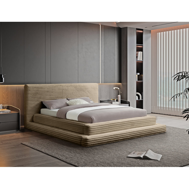 Orren Ellis Cozzens Corduroy Fabric Bed Wayfair